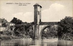 Orthez CPA Old bridge on Gave