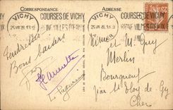 Vichy CPA the new park the swans (swan)