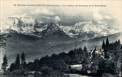 Environs de Sallanches CPA le chateau de Domancy et le Mont Blanc