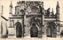 Saint father penny Vezelay CPA Porch of the church