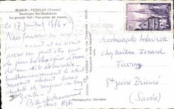 Vezelay CPA Basilica of the Madeleine the great nave Seen from of the museum