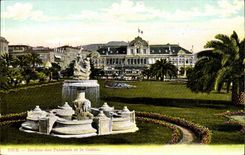 Nice CPA Gardens of the palm trees and the casino