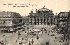 Paris CPA Places opera View