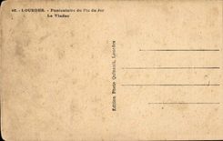 Lourdes Funicular CPA of the Peak of Jer the viaduct