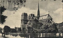 Paris CPA Abside de la cathedrale Notre Dame
