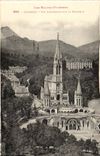 Lourdes View from above CPA of the basilica