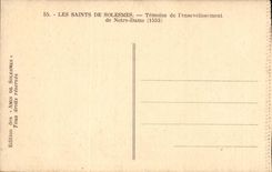 The holy ones of Solesmes CPa Witnesses of the burial of Notre Dame (1553)