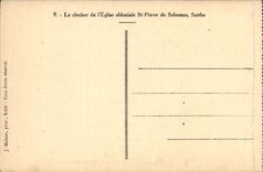 CPA the bell-tower of the abbey church St Pierre of solesmes