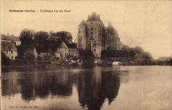 Solesmes CPA the abbey seen of the bridge