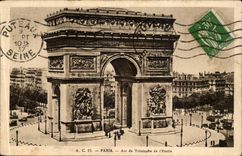 Paris CPA Arc de Triomphe of star