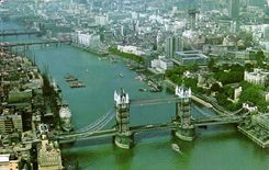 London London CPA Aerial view off tower bridge and the city