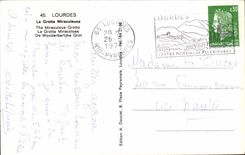 Lourdes MODERN CARD the miraculous cave