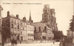 Orleans CPA Places stage the theater and the cathedral