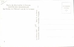 Montpellier - Grotte des Desmoiselles - La Vallee de l'Herault vue de la Terrasse - CPA 