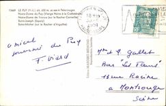 Le Puy - alt 630 m et ses 4 Pelerinages - Notre Dame du Puy - CPA 