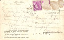 Reims - Fotographie beglaubigt Kathedrale - CPA