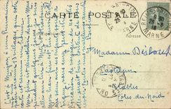 Reims - nach dem Krieg - das Kathedrale-kleine Gatter von links - CPA