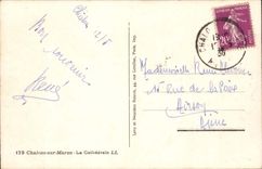 Trawl-nets on the Marne - the Cathedral - CPA