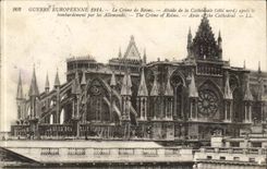 Europaischer Krieg 1914 - das Verbrechen von Reims - Apse der Kathedralebombardierung durch Deutschen - CPA
