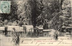 Reims - eine Ecke des Ecoe Gartens - CPA
