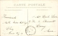 Reims - allgemeiner Garten und Statue Colbert - CPA