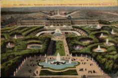 Versailles - Panorama of the Castle and its Gardens - CPA