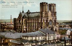 Reims CPA die Kathedrale das Theater und die Gerichte