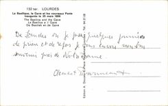 Lourdes CPA the basilica Gave and new bridges