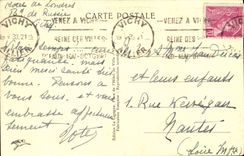 Vichy CPA the casino seen of night