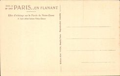 Paris CPA Effet d'eclairage sur le parvis de Notre Dame