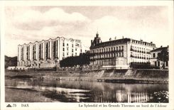 Dax CPM le Splendid et les grands thermes au bord de l'adour