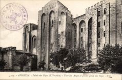 Avignon CPA palate of the popes Turn of the angels and jadin price of the popes