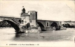 Avignon CPA the bridge Saint Benezet