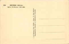 Nevers CPA Church St Etienne (1063 1096)