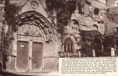 CPA Saint EMilion Entrance of the church monolith