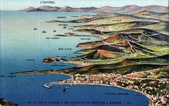 Esterel - the Dimension of Azure has Vol Of Bird of Menton has Cannes - CPA