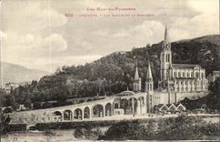 Lourdes - Slopes and Basilica CPA