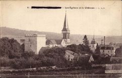 Doubs - the Church and the Castle - CPA