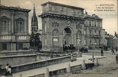 Montpellier - L'Arc de Triomphe et Clocher Sainte Anne - CPA 