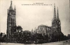 Bordeaux CPA the cathedral Saint Andre and the Tower Pey Berland