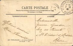 Versailles CPA large Trianon the frontage