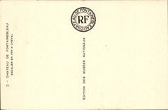 Fontainebleau - the Castle - Staircase out of horseshoe - CPA