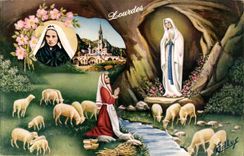 Lourdes - Appearance - sheep - CPA
