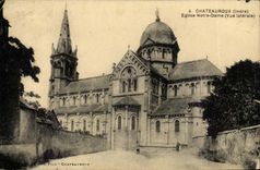 Chateauroux - Notre Dame Church Seen Side - CPA