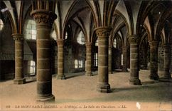 Mont Saint Michel CPA the abbey the room of the knights