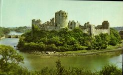 England - England - Pembroke Castle is dominated by the imposing moated Norman Castle -- CPA