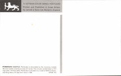 England - England - Pembroke Castle is dominated by the imposing moated Norman Castle -- CPA