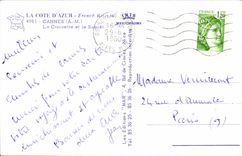 Cannes - Frebch Riviera - the Small cross - CPA