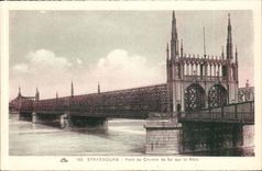 Strasbourg - Strassburg - Bridge of the Railroad on the Rhine - CPA