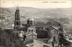 Le Puy - La Cathedrale vue laterale - CPA 